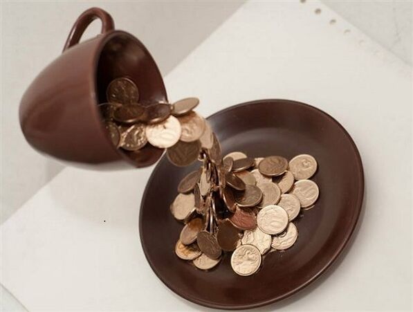 a bunch of coins to attract money